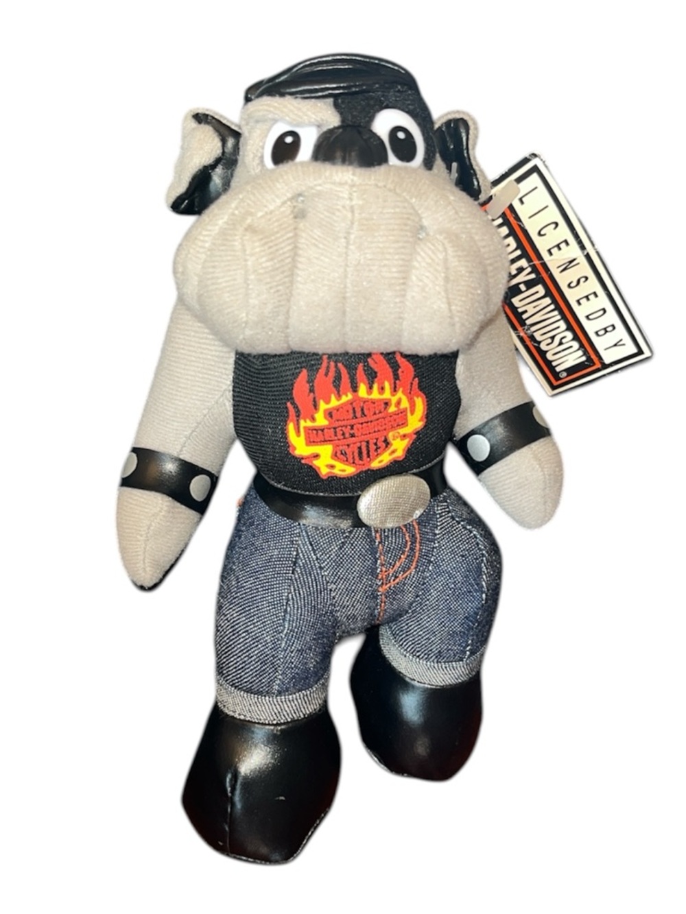 VTG 1993 Harley Davidson Bulldog Plush Biker Dog Stuffed Animal Play-By-Play